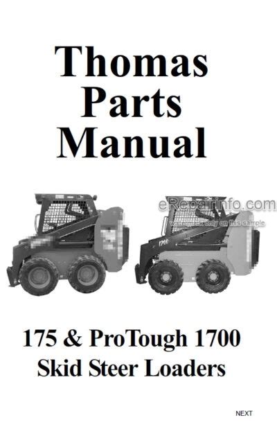 thomas protough 1700 skid steer parts|thomas 175 1700 parts.